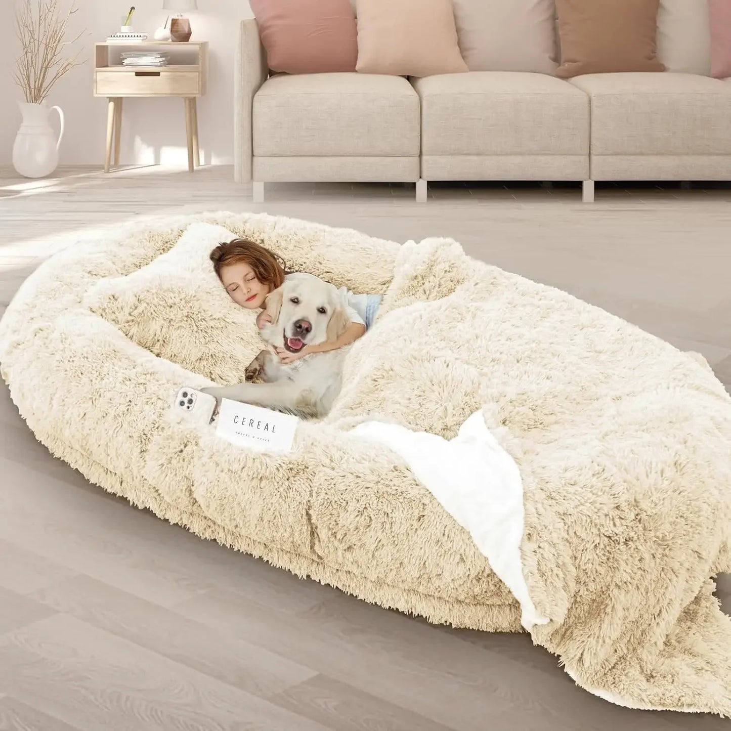 Giant Memory Foam Human Dog Bed For Adults And Pets