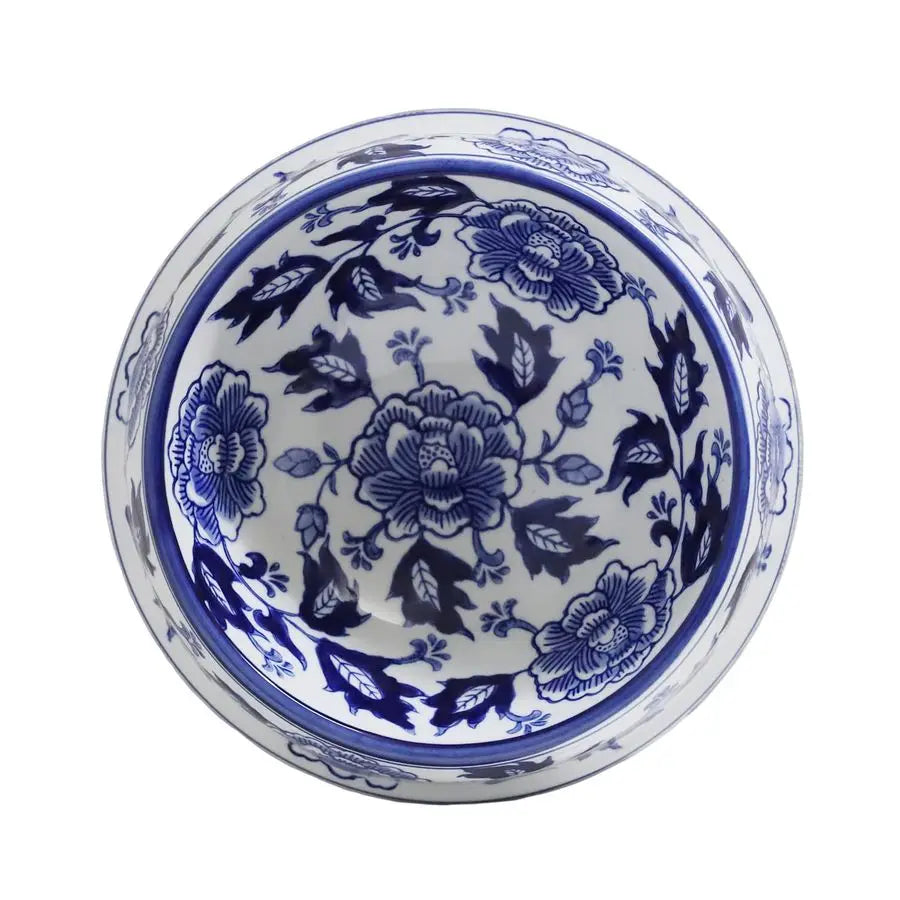 Vintage Blue and White Chinoiserie Ceramic Cat Food Bowls Cat Bowls Dishes for Food and Water,Dog Feeding Bowls, Dishwasher Safe