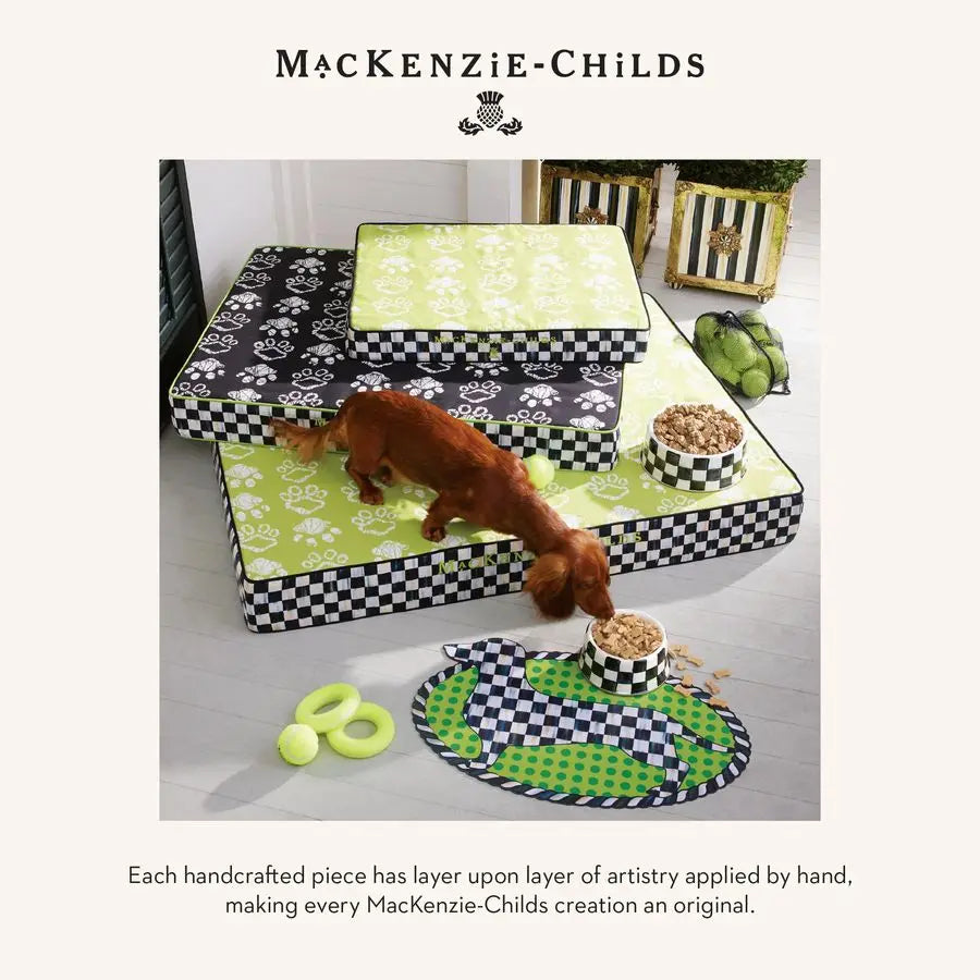 Pet Bowl, Cute Cat and Dog Bowl for Food and Water, BlackandWhite Courtly Check, Small