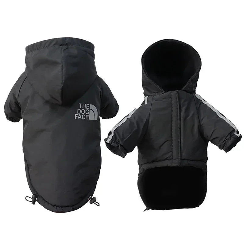 Reflective Waterproof Hooded Dog Coat For Winter Warmth
