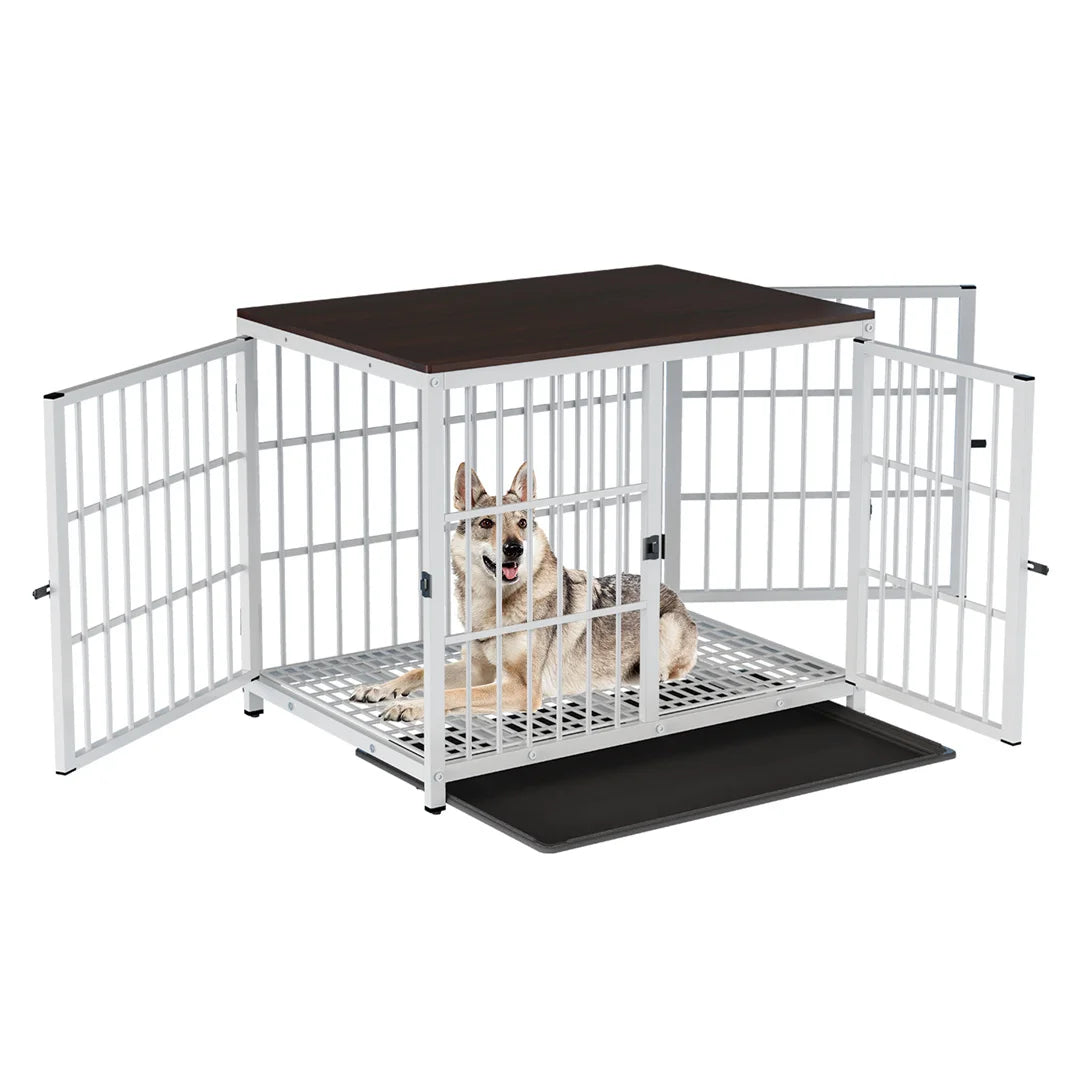 Furniture Style Dog Crate End Table With Three Doors