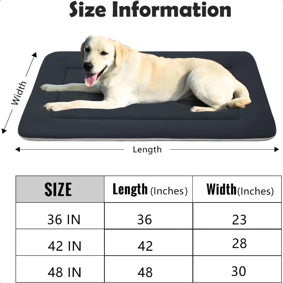 Cozy Non Slip Dog Bed for Crate with Washable Mat