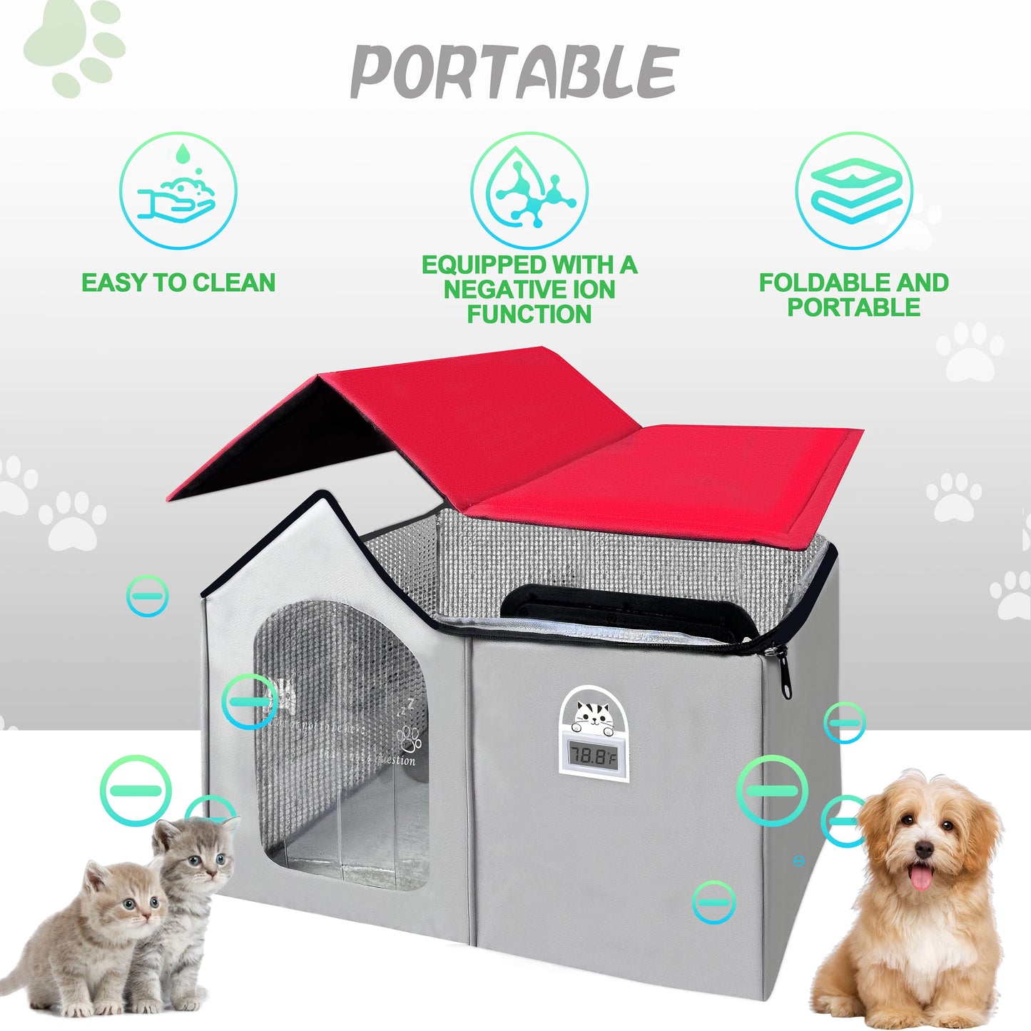 Smart Pet AC House - Auto Climate Control Cabin for Dogs Cats | Energy Efficient Quiet,Scratch-Proof Design