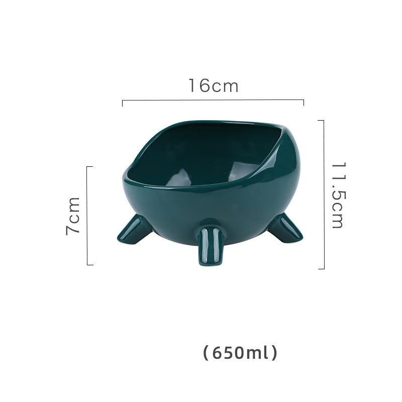 Sturdy Round Arc Ceramic Cat And Small Dog Food Bowl