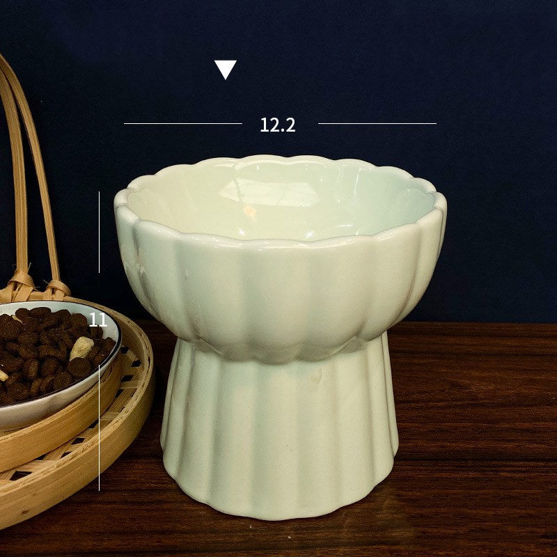 Ceramic Cat Food Bowl Durable Pet Feeding Dish for Cats