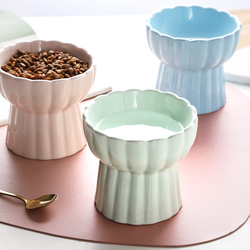 Ceramic Cat Food Bowl Durable Pet Feeding Dish for Cats