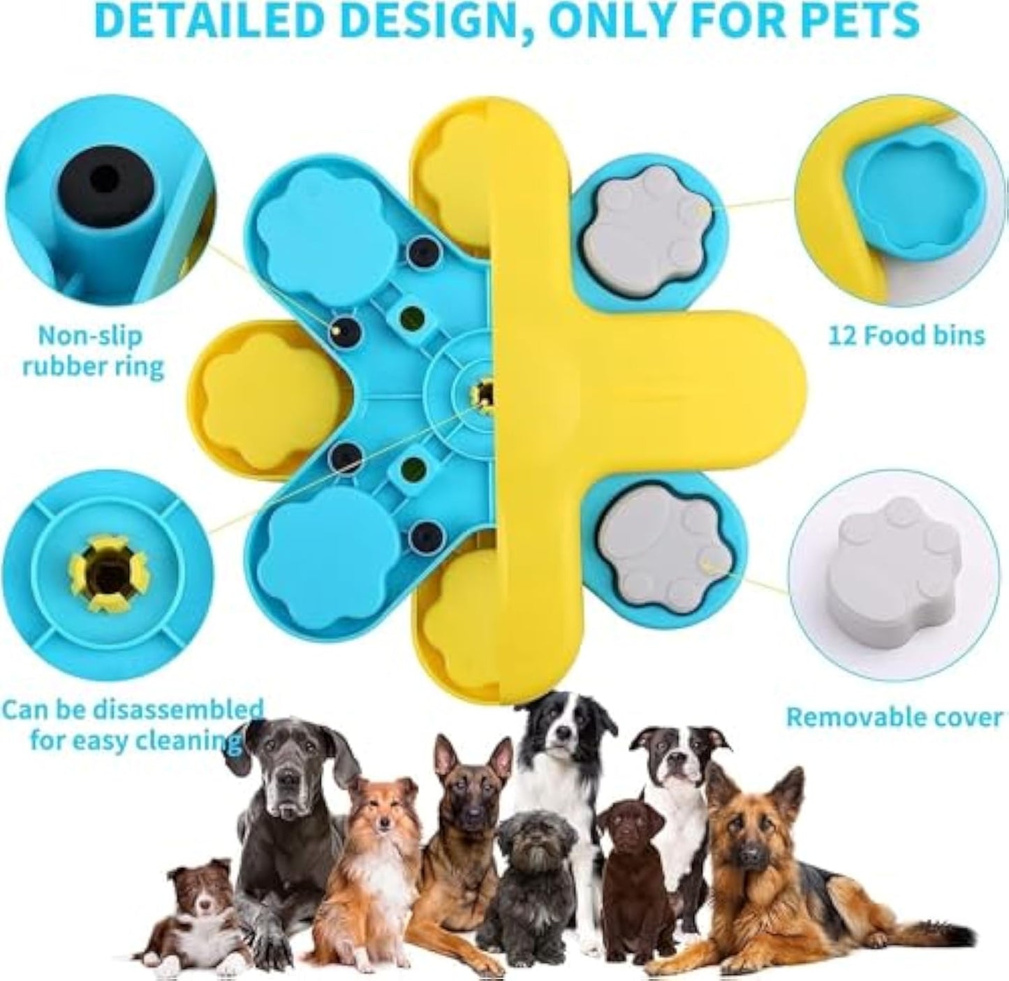 Dog Puzzle Feeder Toy For Mental Stimulation And Slow Feeding