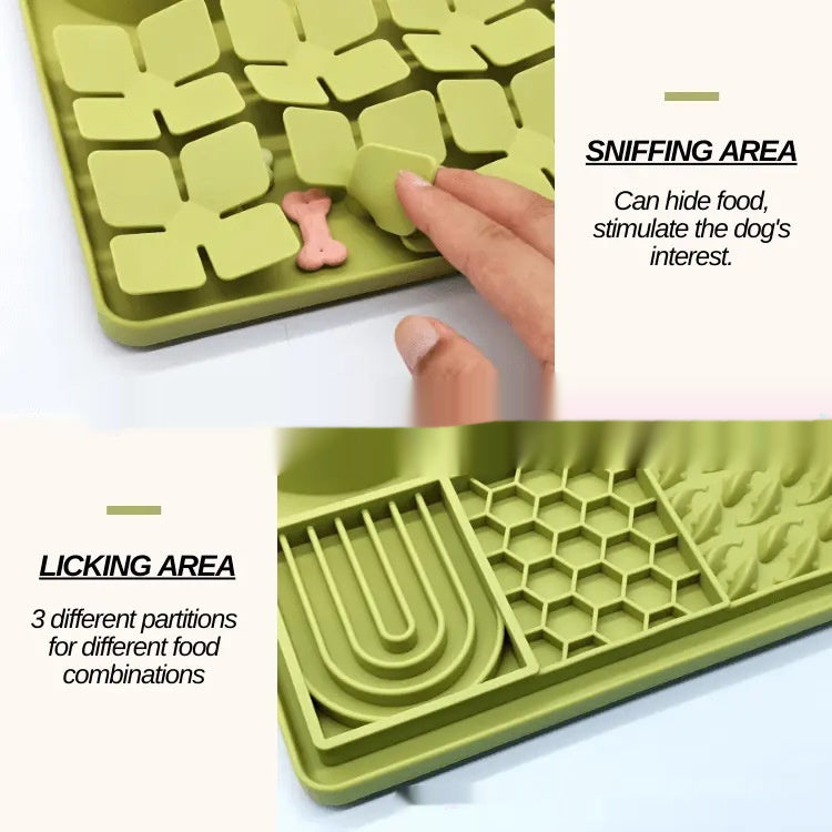 Pet Silicone Licking Mat With Suction Cup For Slow Feeding