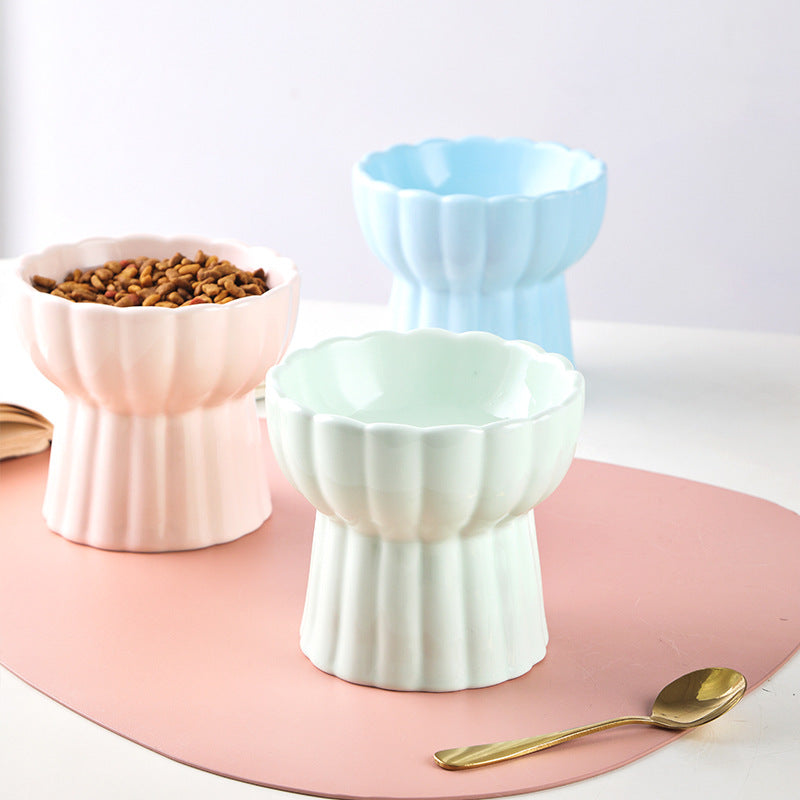 Ceramic Cat Food Bowl Durable Pet Feeding Dish for Cats