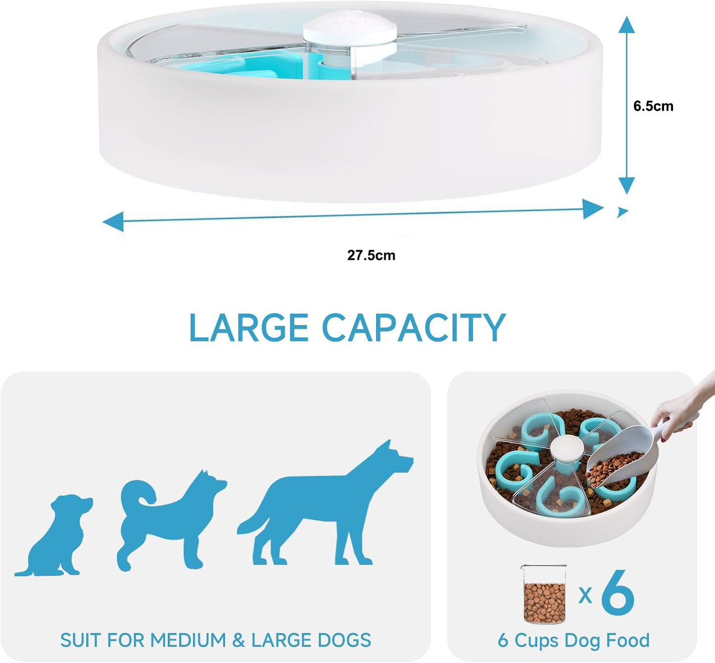 Interactive Maze Slow Feeder Dog Bowl For Dry Wet Food