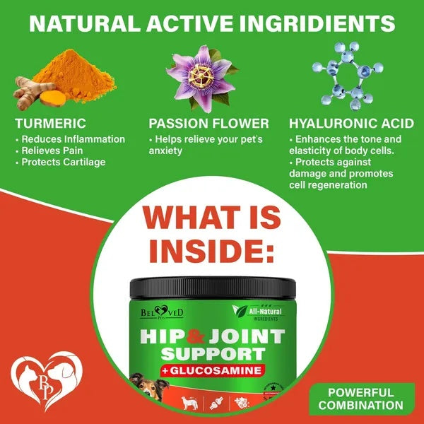 Dog Hip And Joint Supplement Soft Chews For Arthritis Relief