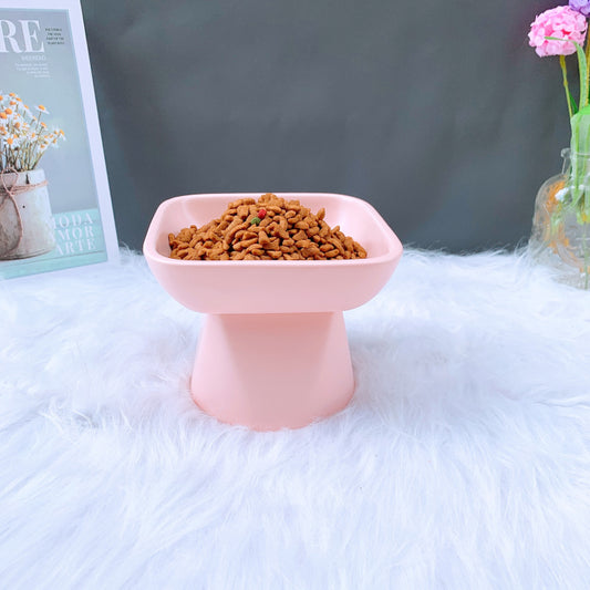 Wide Ceramic Cat Bowl for Whisker Relief and Easy Feeding