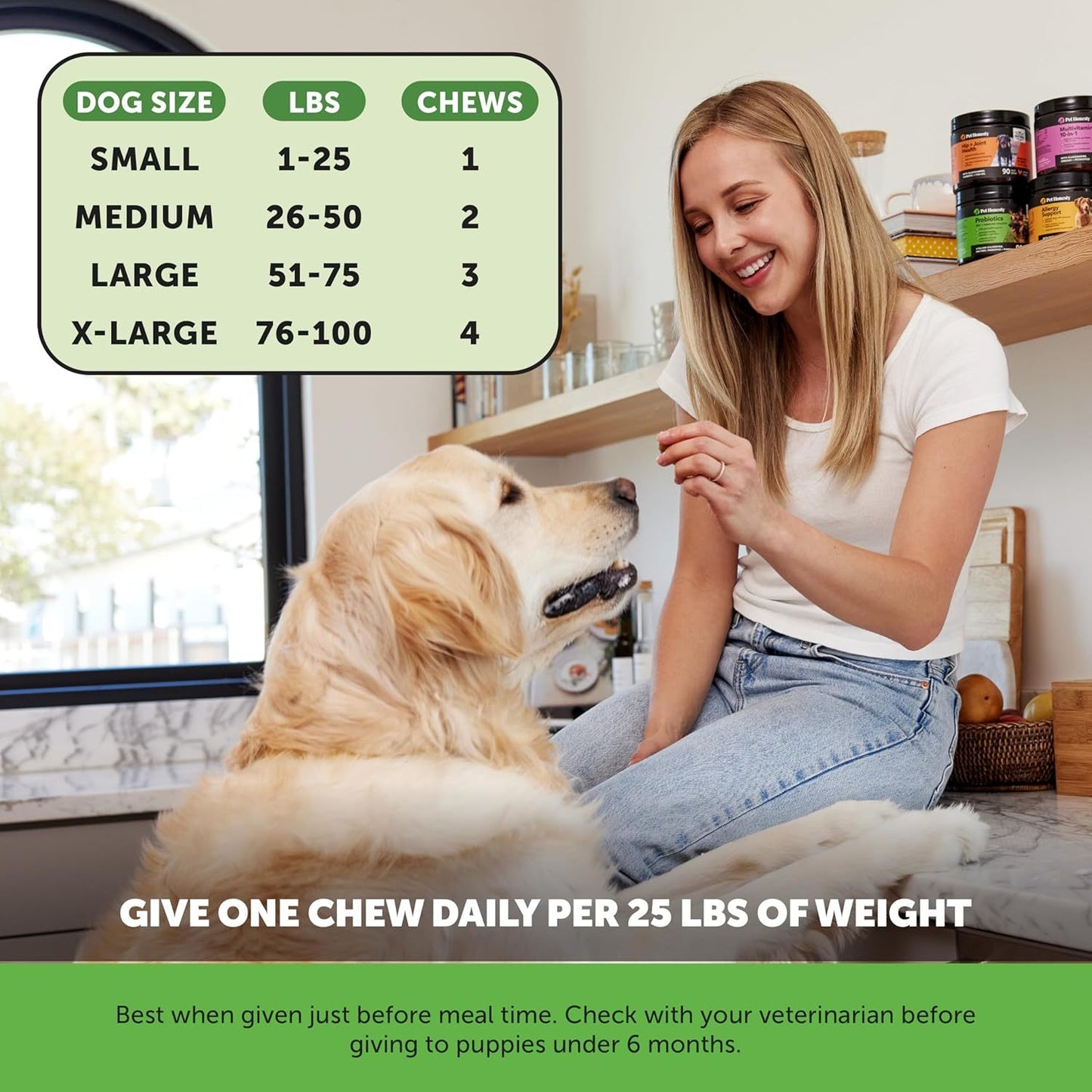 Youmile Probiotics for Dogs Soft Chews Seasonal Allergies Digestive Health