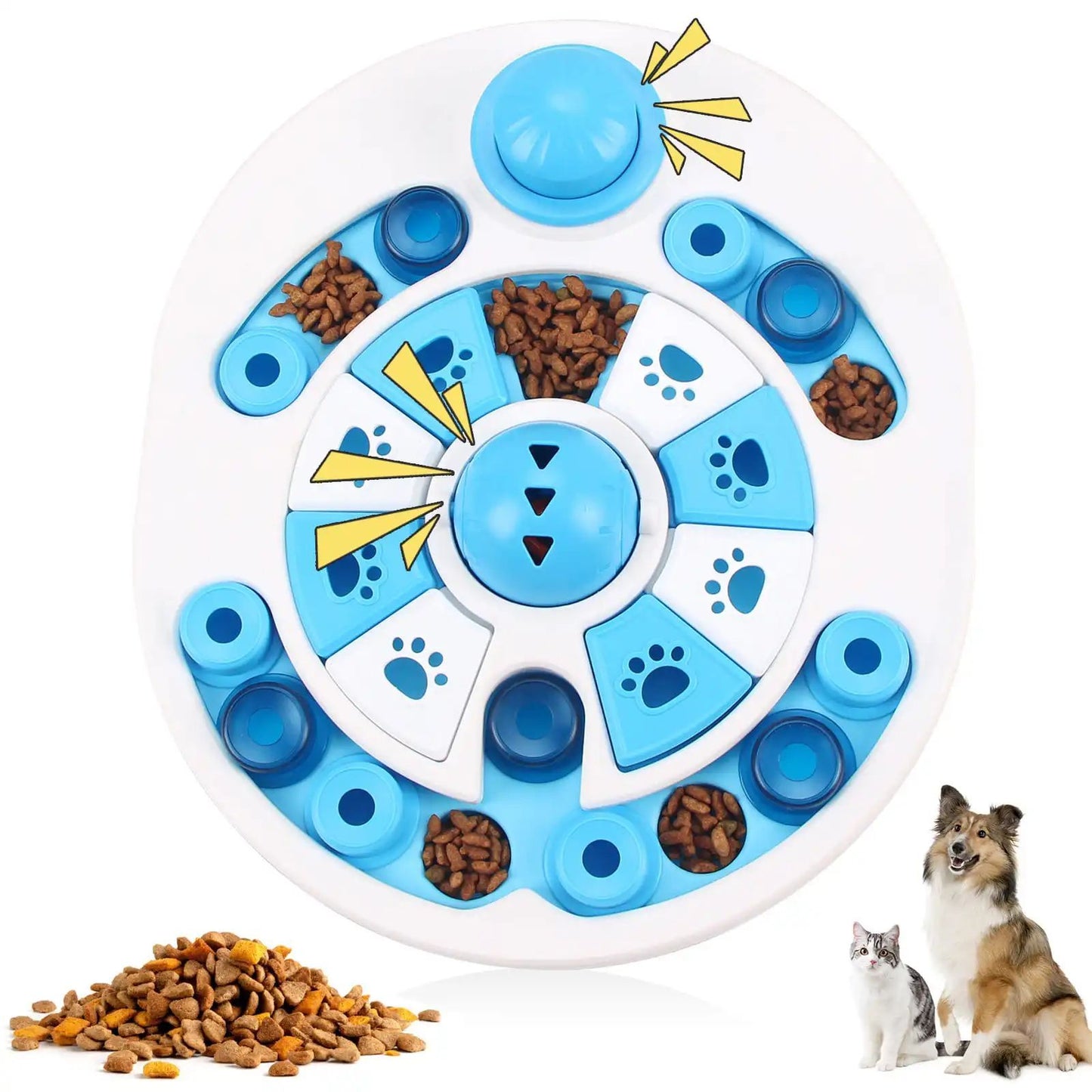 Interactive Dog Puzzle Toy With Bells And Hidden Food Locations