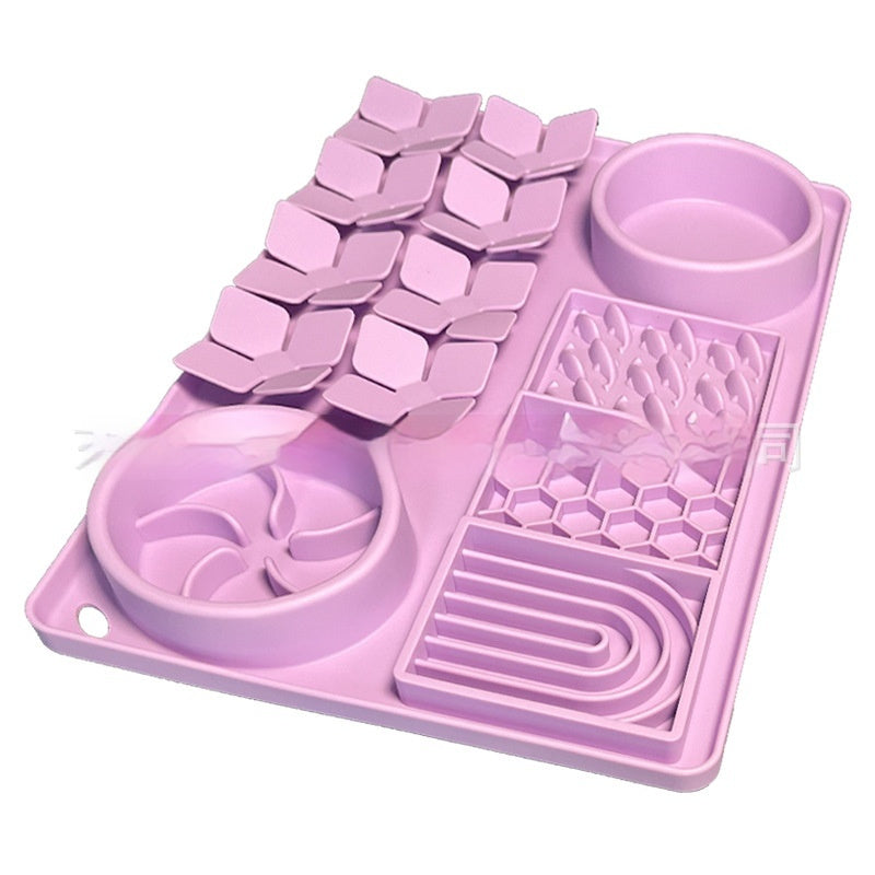 Pet Silicone Licking Mat With Suction Cup For Slow Feeding