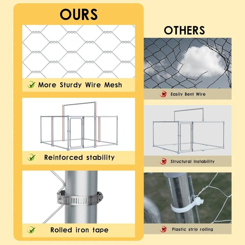 Heavy Duty Outdoor Dog Kennel With Roof And Chain Link