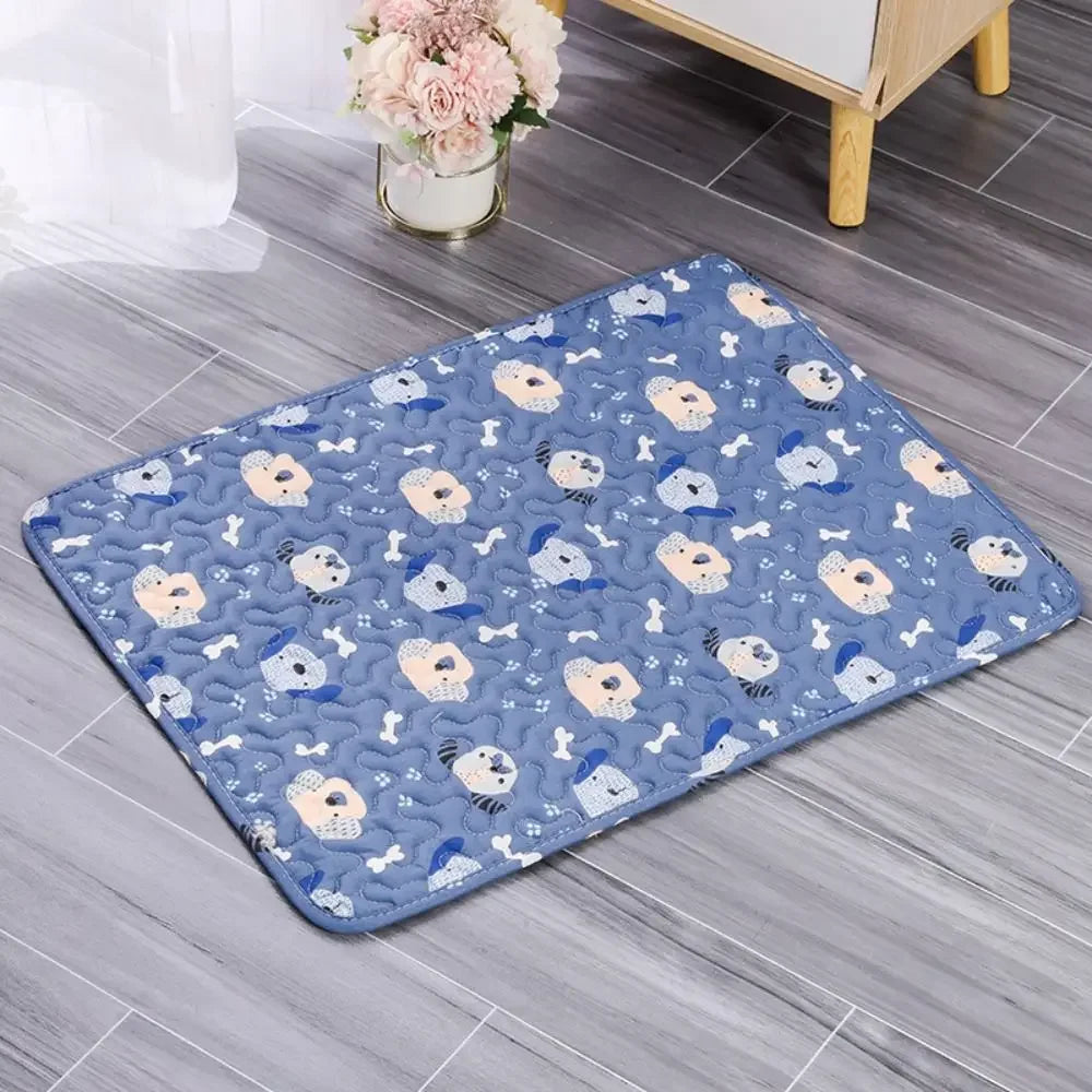 Cute Washable Dog Cooling Mat Breathable Summer Pad Dog Cat Sleeping Pad Pet Ice Pad Blanket Cat Blanket Sofa Pet