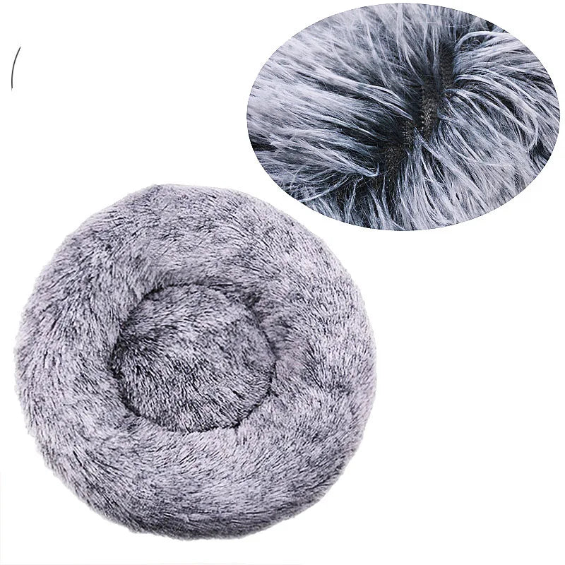 Luxurious Round Pet Bed For Dogs And Cats Plush Comfort