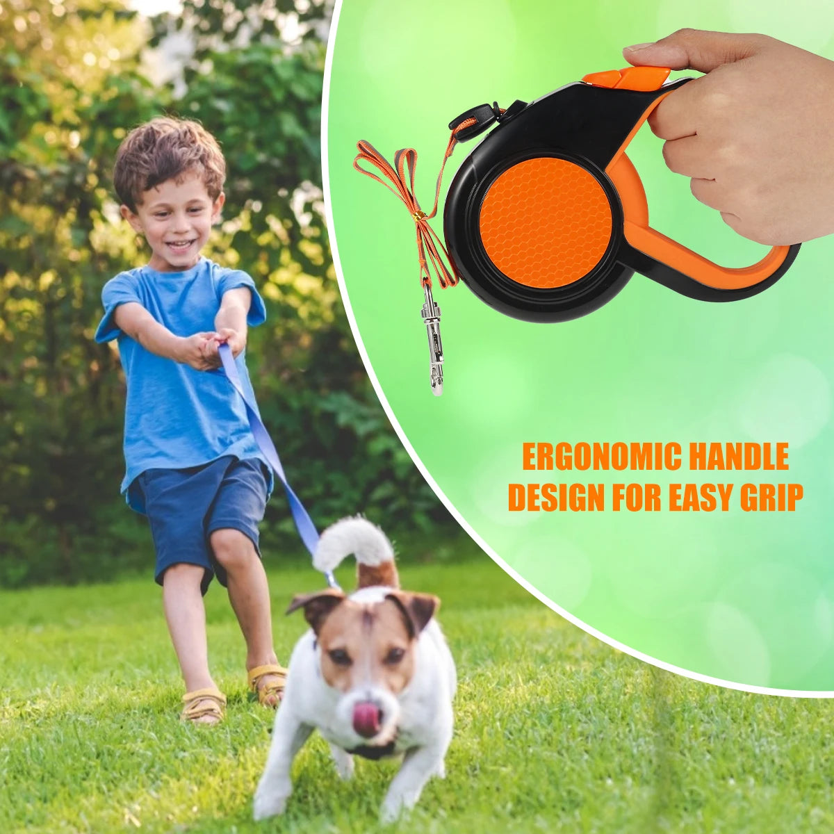 Heavy Duty Retractable Dog Leash With Non Slip Handle