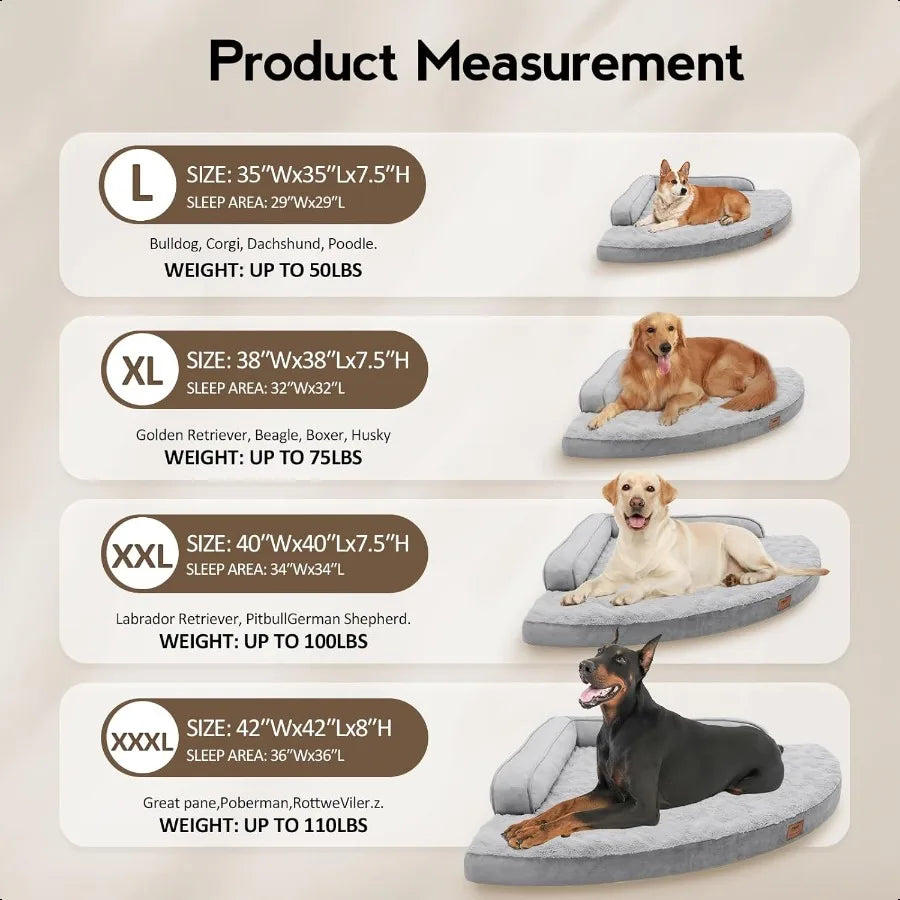 Orthopedic Egg Crate Memory Foam Dog Bed With Waterproof Cover