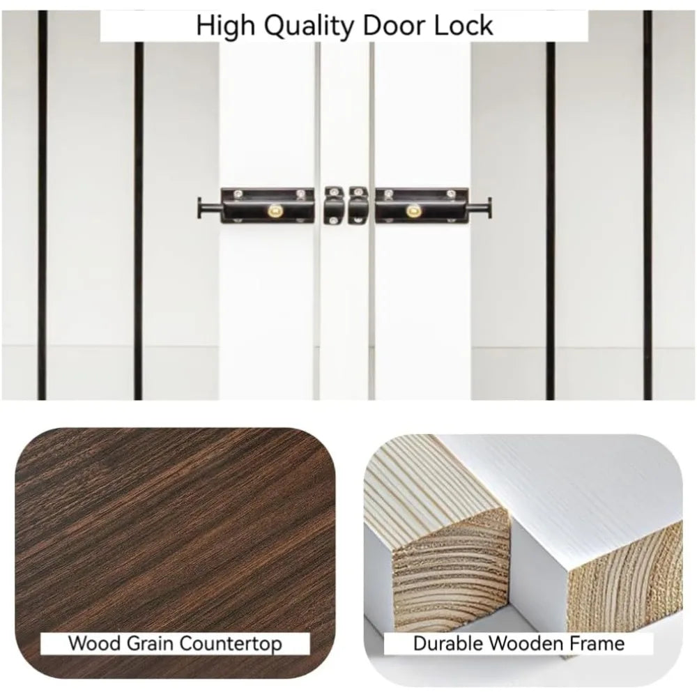 Wooden Dog Crate Cabinet With Two Doors TV Stand Storage