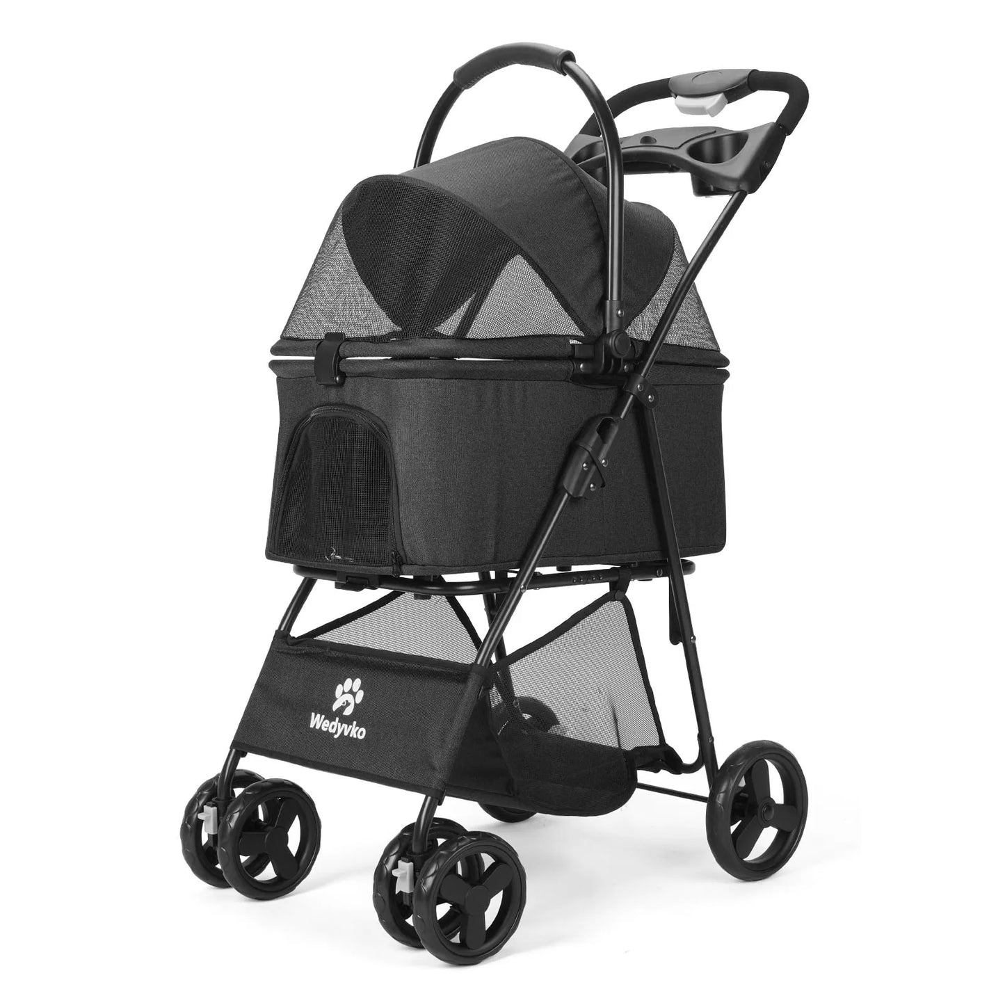 3 in 1 Pet Stroller with Removable Carrier, Folding Stroller 