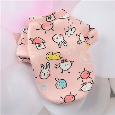 Cartoon Pet Hoodie Coat For Small Dogs And Cats Winter Wear