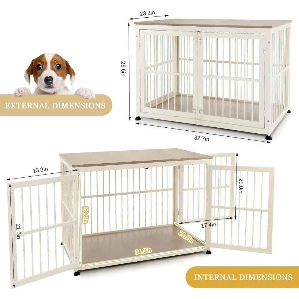 Sturdy Dog Crate Furniture Side Table For Small Breeds