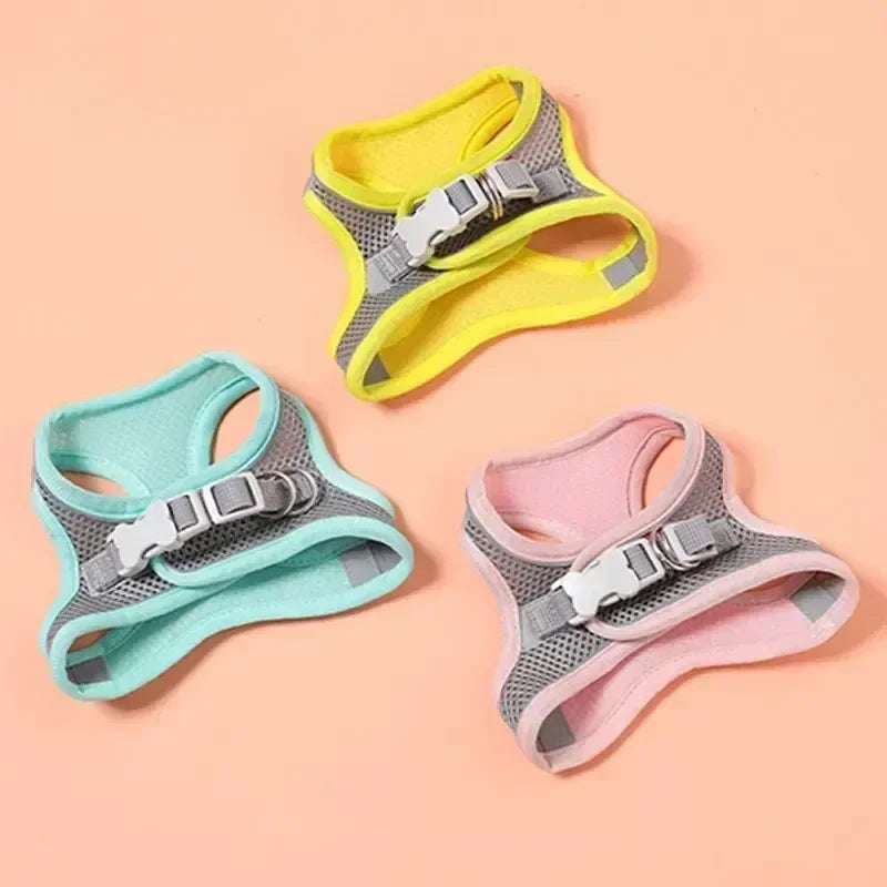 Breathable Adjustable Pet Harness And Collar Vest For Dogs