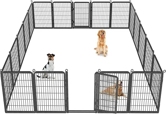 Outdoor Dog Playpen With Full Gate Heavy Duty Fence