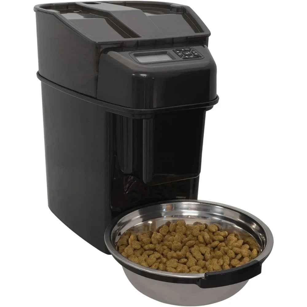 Automatic Cat Feeder Timed Pet Feeder with Programmable Portion Control for Cats and Dogs