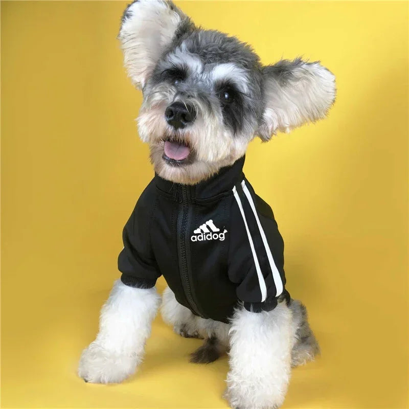 Baseball Style Dog Jacket for Winter Pets Adidog Sportswear