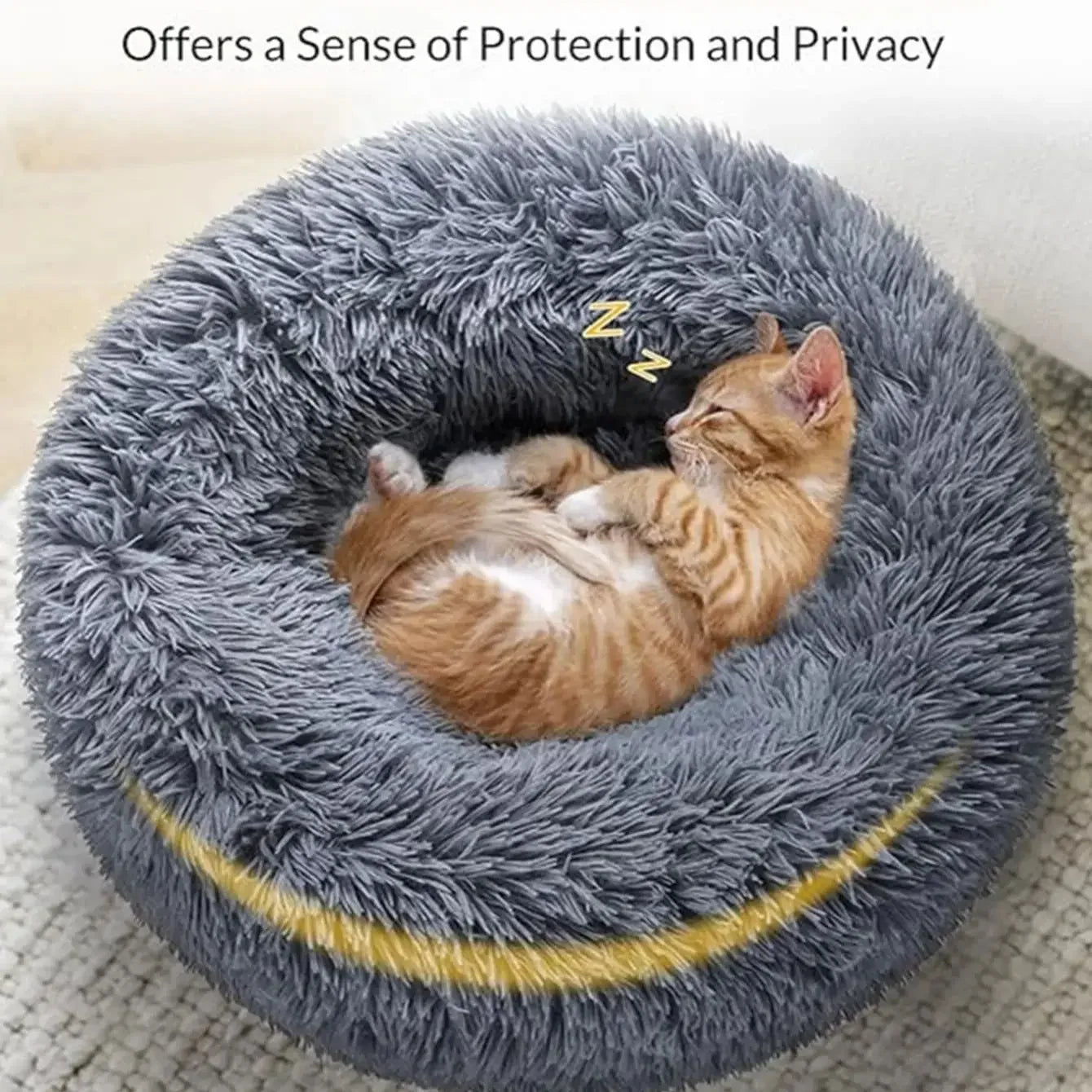 Luxurious Round Pet Bed For Dogs And Cats Plush Comfort