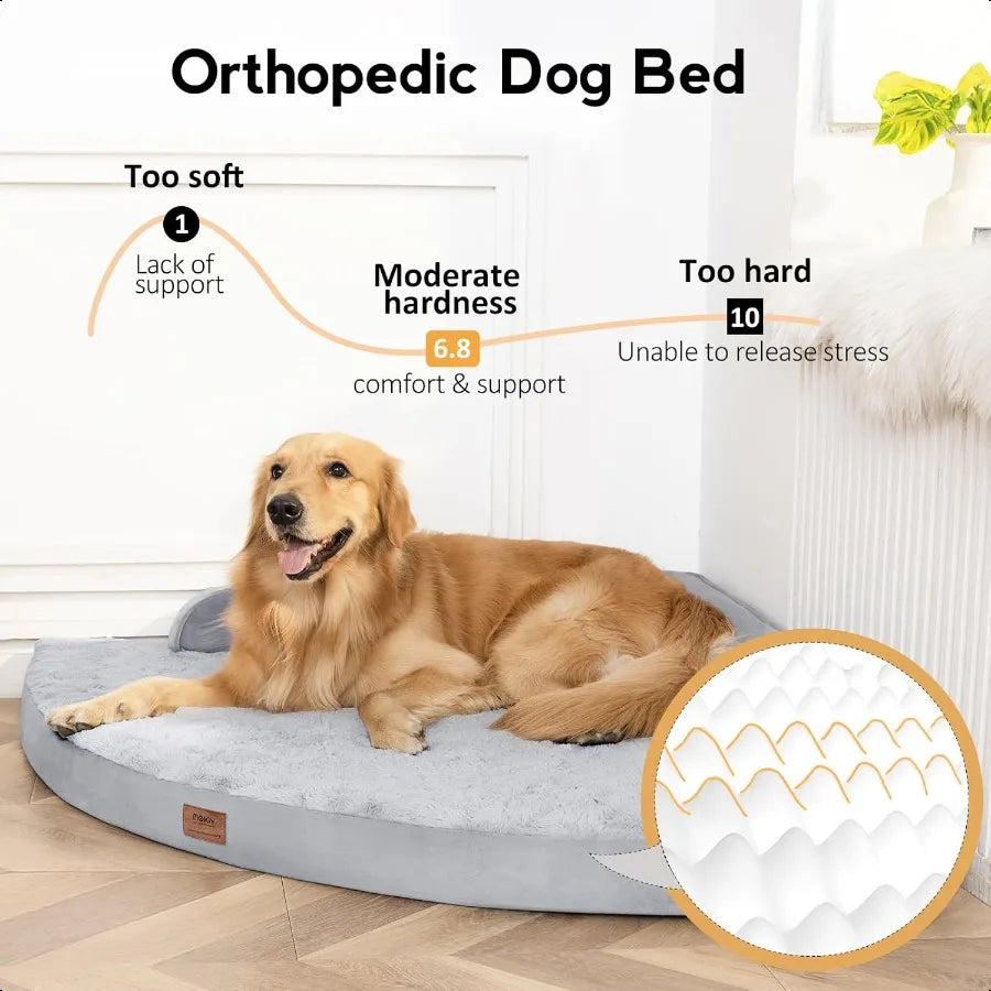 Orthopedic Egg Crate Memory Foam Dog Bed With Waterproof Cover
