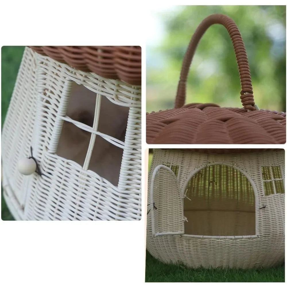 Dual Use Pet Nest Mushroom House For Cozy Indoor Pets