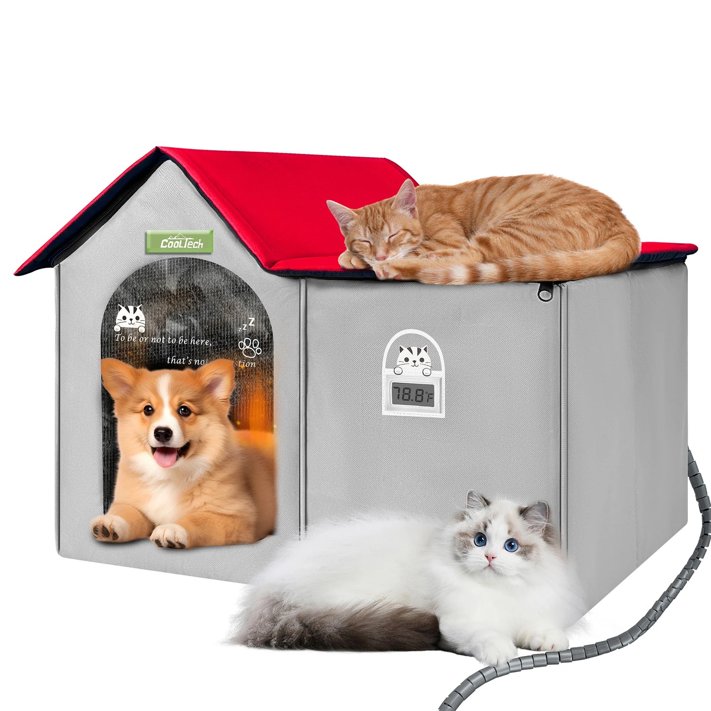 Smart Pet AC House - Auto Climate Control Cabin for Dogs Cats | Energy Efficient Quiet，Scratch-Proof Design