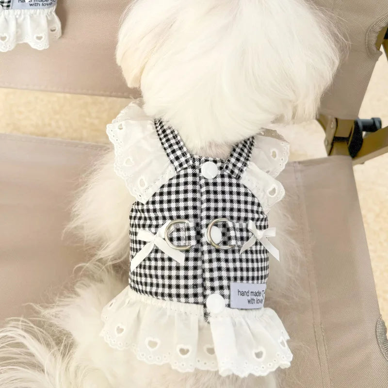 Lace Puppy Summer Harness Vest For Small Dogs Walking