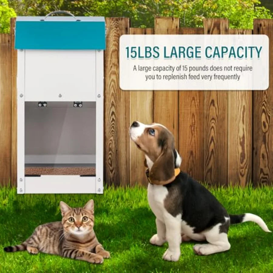 Automatic Pet Feeder Gravity Dispenser For Dogs And Cats