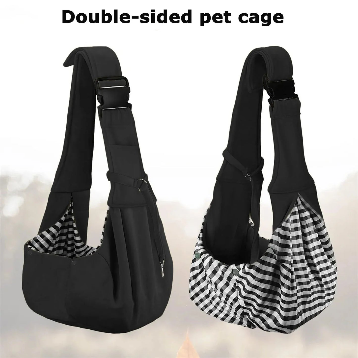 Hands Free Reversible Pet Sling Carrier for Dogs and Cats