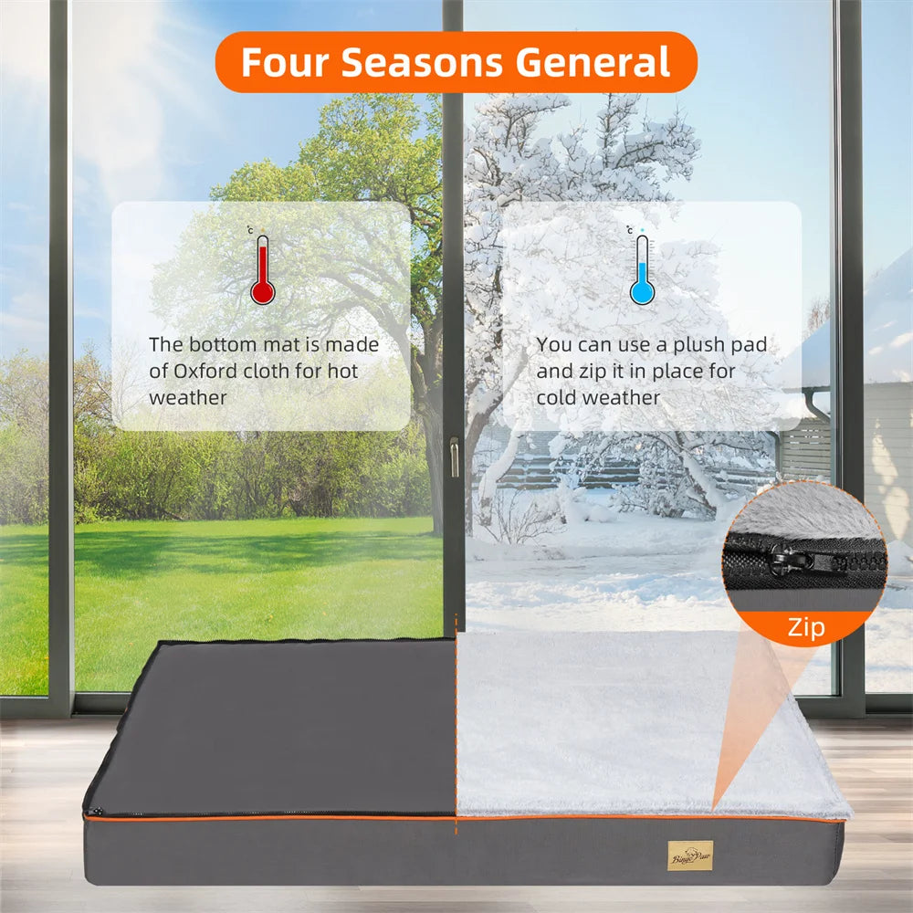 Premium Orthopedic Memory Foam Dog Bed Waterproof Washable