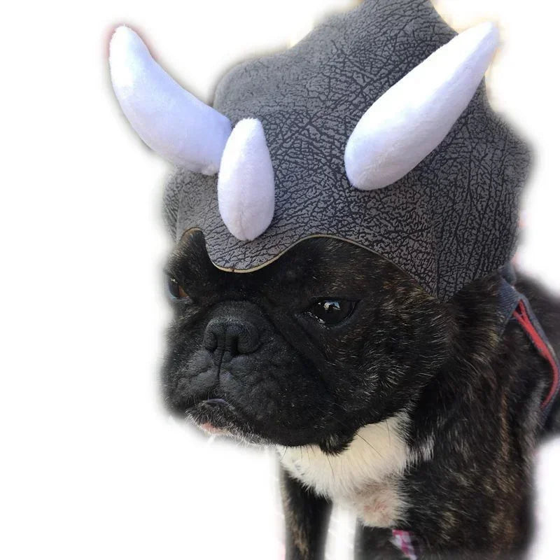 Triceratops Dinosaur Pet Costume Hat For Cats And Dogs