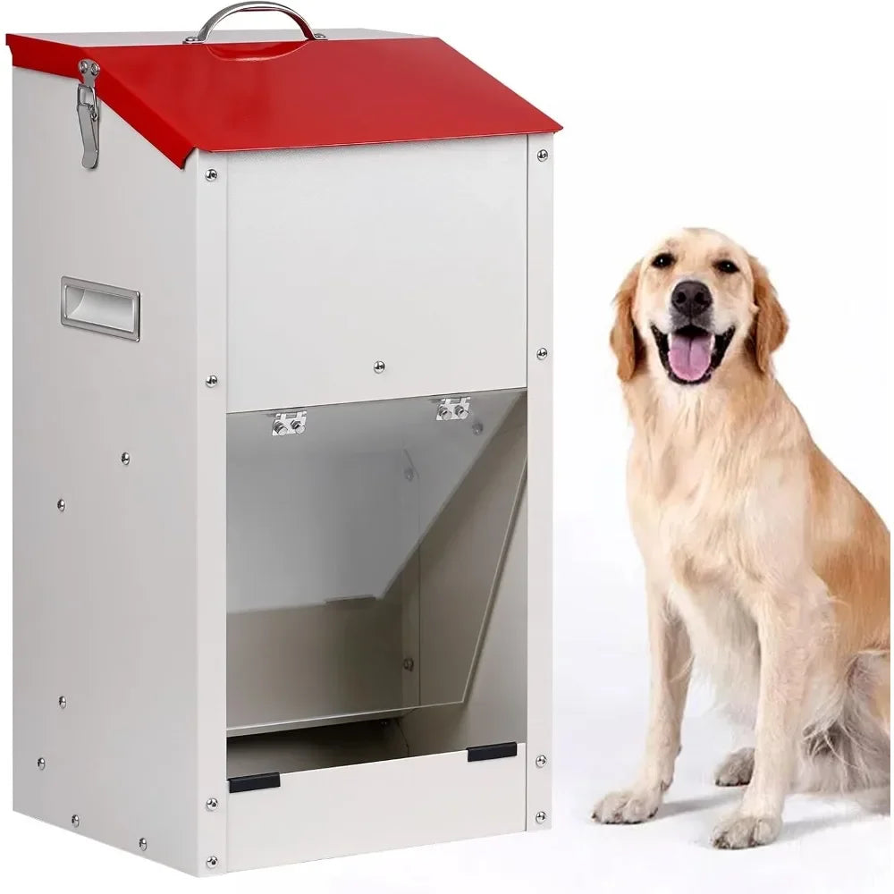 Automatic Dog Feeder Outdoor Stainless Steel Food Dispenser
