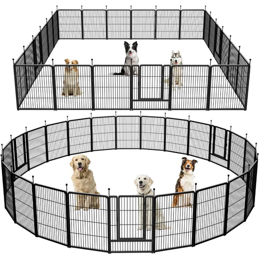 Foldable Outdoor Metal Dog Fence With Door Playpen
