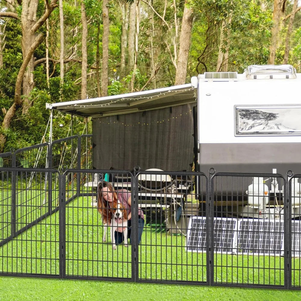 Outdoor Dog Playpen With Full Gate Heavy Duty Fence