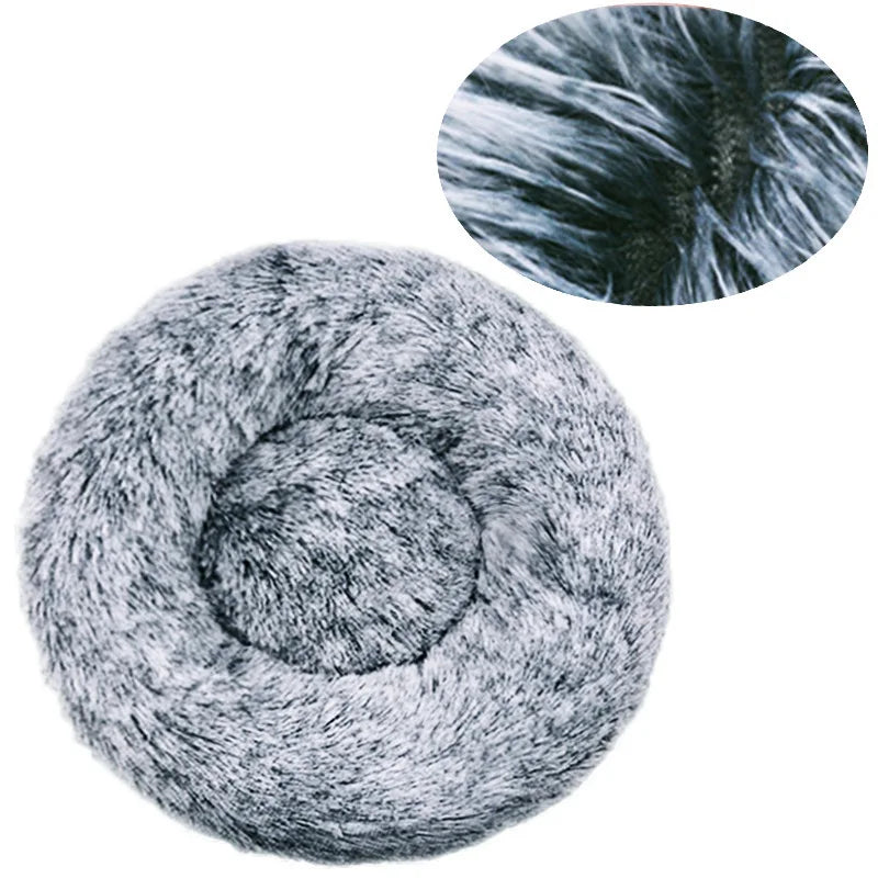 Luxurious Round Pet Bed For Dogs And Cats Plush Comfort