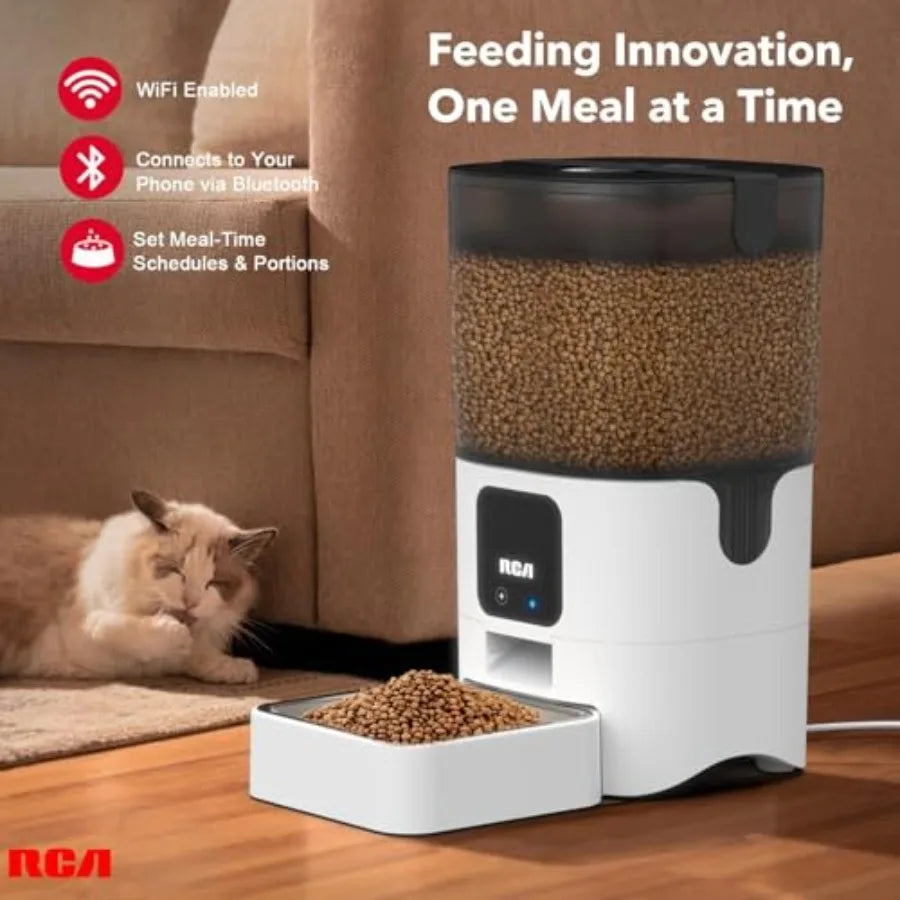 Smart Pet Feeder With WiFi App Control For Remote Feeding