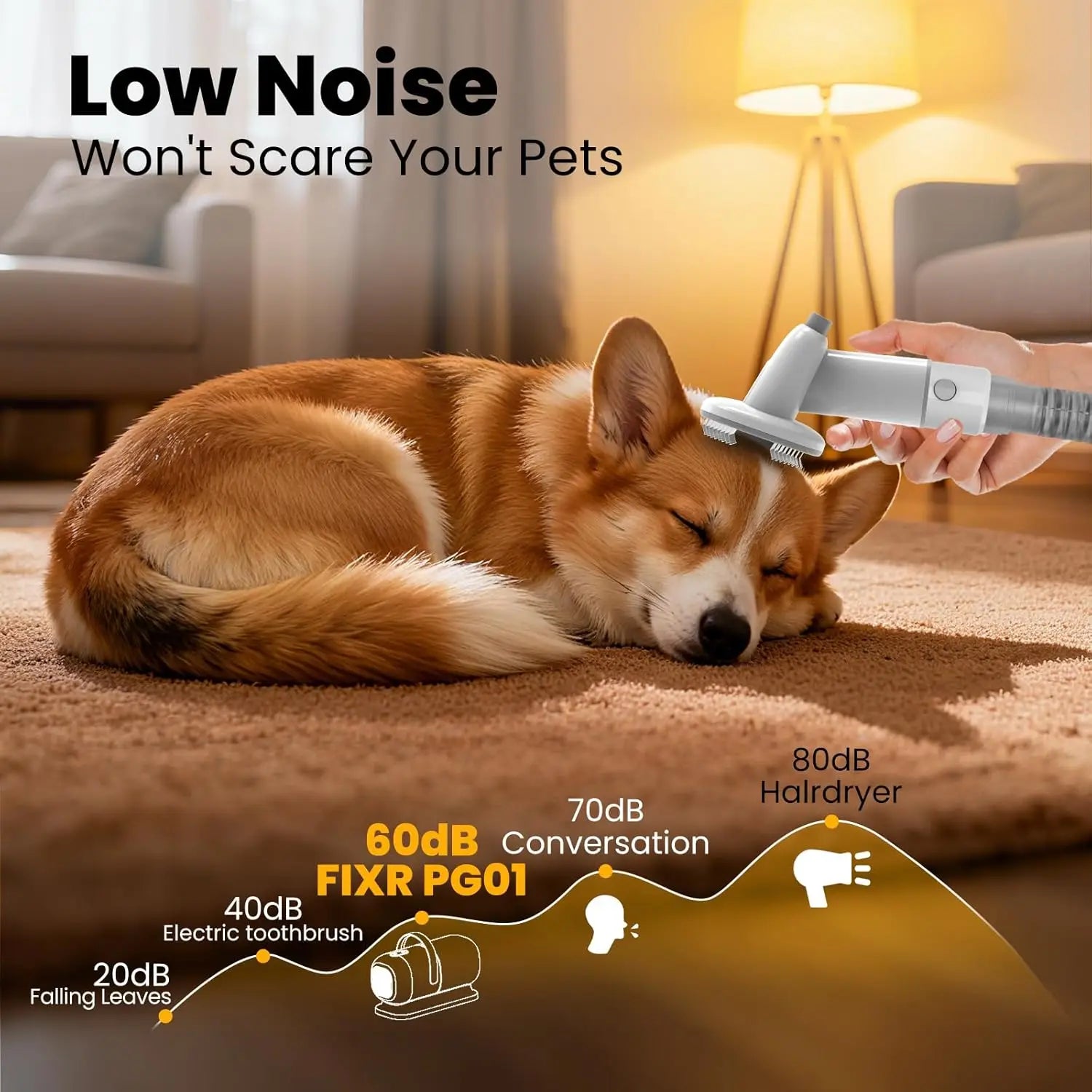 All-in-One Pet Grooming Vacuum with Hair Clipper 