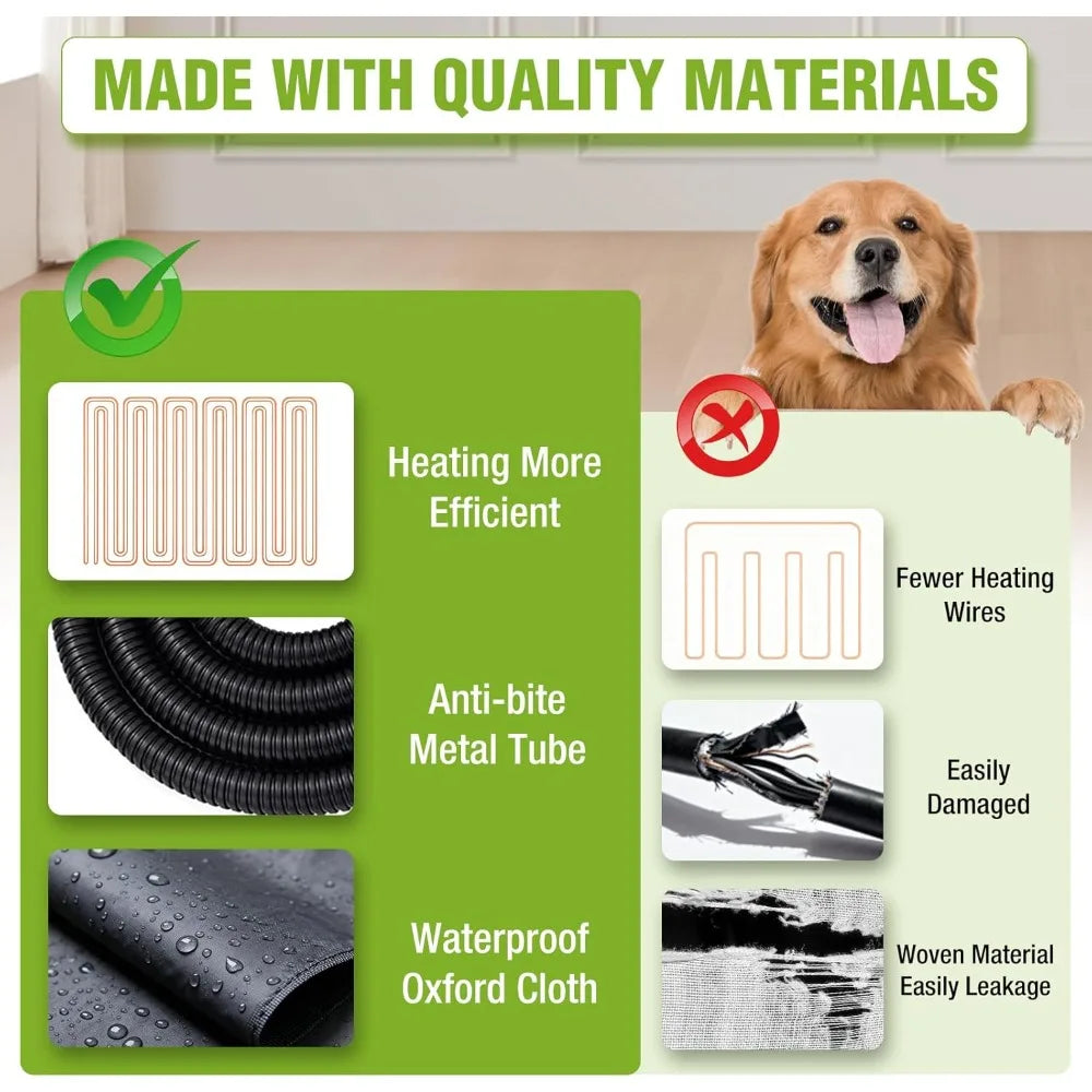 Heated Outdoor Dog House Insulated Weatherproof Wooden