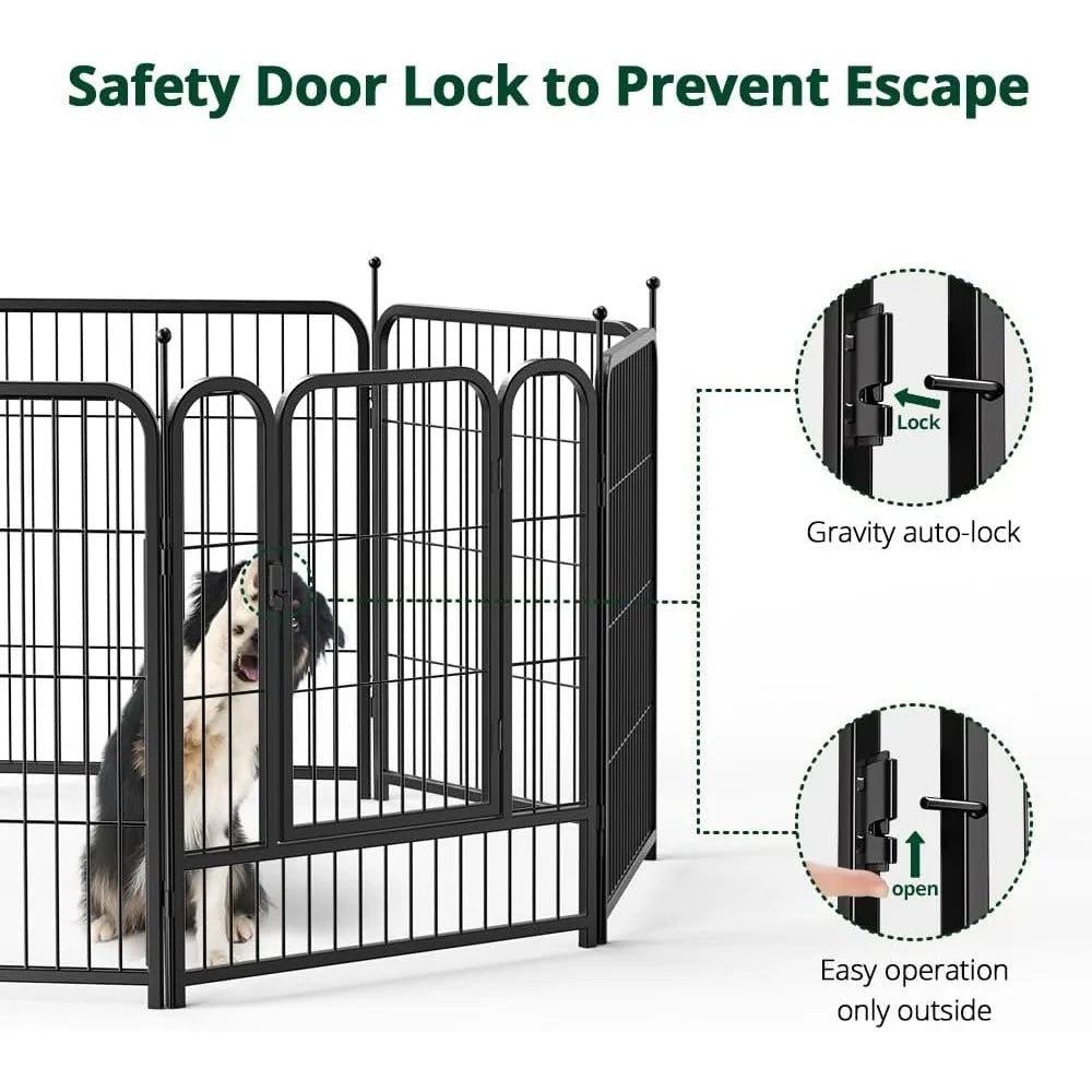 Giant Dog Fence Playpen 24”/32”/40” Indoor Outdoor for Small/Medium