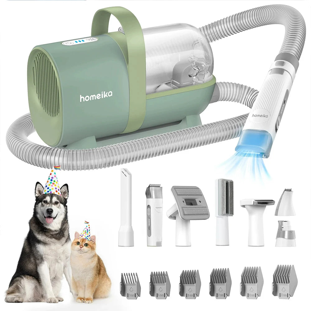 Homeika Pet Grooming Vacuum Kit with Nail Grinder and Brush